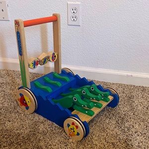 Wooden alligator Push toy and Activity walker by Melissa & Doug Deluxe